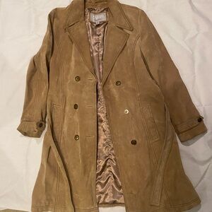 Wilsons Leather Classic Brown Trench Coat